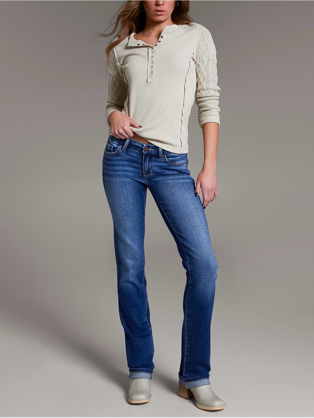 Buckle BKE Festival Stella Stretch Dark Wash Denim Straight Leg Rodeo Cowgirl 31